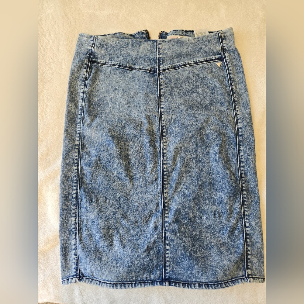 Guess Acid Washed Pencil Skirt Size XL